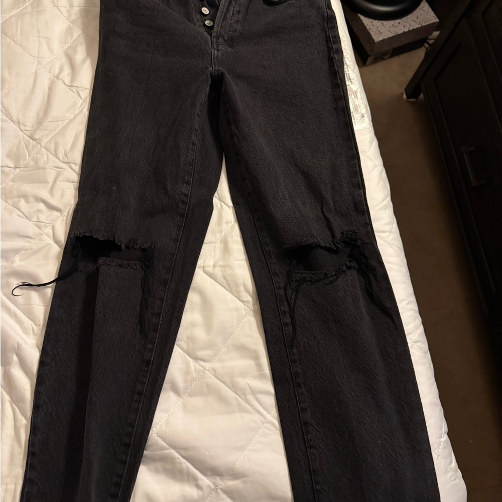 PacSun Black High Rise Distressed Jeans